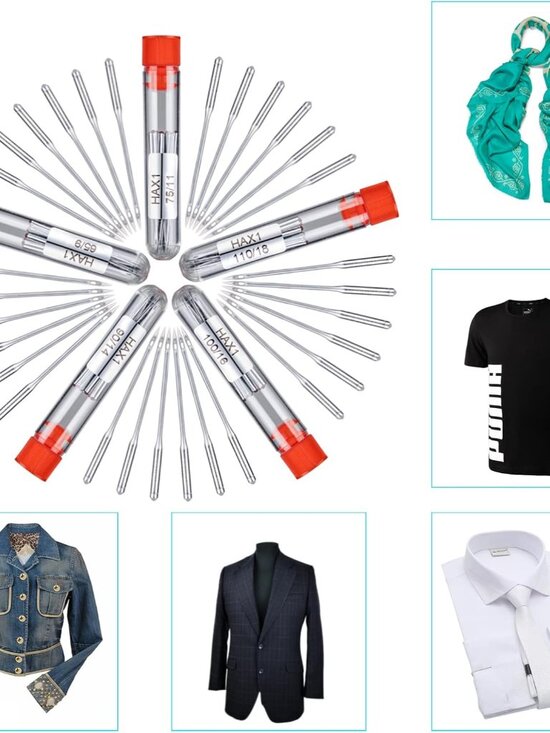 Durable Universal Sewing Needles - Complete 50 PCS Set with Storage Tubes - Picture 4 of 7